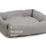 Beeztees диван хлопковая WOOF YOU Grey 80x70x22cm