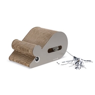 Beeztees кошачий скребок картонный MOUSE Grey 30x20x17cm