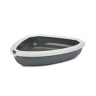 Beeztees угловой лоток для кошек Rincon Open Grey 58