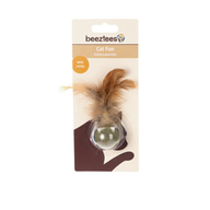 BZ игрушка для кошек CATNIP BALL with FEATHERS