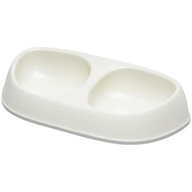 Миска двойная пластиковая EXQI White 2х200ml