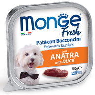 MONGE Dog Fresh Pate and chunkies with Duck