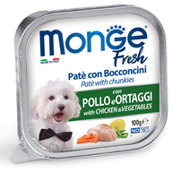 MONGE Dog Fresh Pate with Chicken and Vegetab.