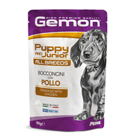 GEMON DOG POUCH PUPPY & JUNIOR CHICKEN 100gr