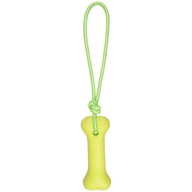 Игрушка резиновая TRAINING BONE+ROPE Lime