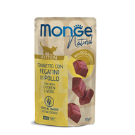 MONGE Cat Natural Pouch Tuna Chicken with liver in jelly