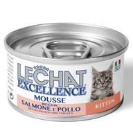 LECHAT EXC. MOUSSE KITTEN CHICKEN/SALMONE 85gr