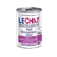 LECHAT EXC. PATE ADULT DUCK/BUCKWHEAT 400 gr