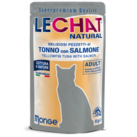 LECHAT NATURAL Pouch Tuna and salmon 80gr