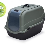 Litieră acoperită ROMEO MAXI ECO Green/Black 65x44x46