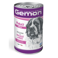 GEMON Dog Maxi Adult Chunks with Pork and Rice