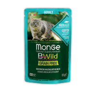 MONGE CAT BWILD POUCH Adult Codfish/Shrimp/Vegetables