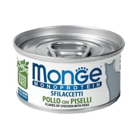 MONGE CAT FLAKES MONOPROTEIN CHICKEN WITH PEAS 80gr