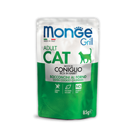 MONGE CAT GRILL POUCH ADULT RABBIT 85gr