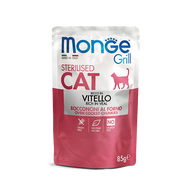MONGE CAT GRILL POUCH STERILISED VEAL 85gr