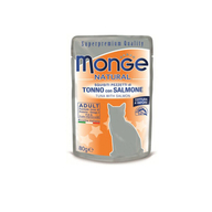 MONGE CAT NATURAL Pouch Tuna with salmon in jelly 80gr