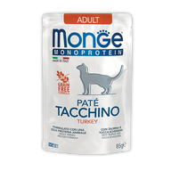MONGE CAT POUCH MONOPROTEIN ADULT TURKEY 85gr
