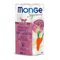 MONGE CAT POUCH SUPREME KITTEN Tuna/Quinoa/Baby Carrot 80gr