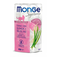 MONGE CAT POUCH SUPREME STERILISED Tuna/Quinoa/Green Beans 80gr
