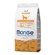 MONGE DRY CAT ADULT LIGHT TURKEY 1,5kg