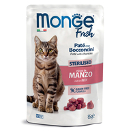 MONGE Fresh Sterilised Paté with Chunkies rich in Beef