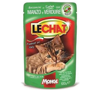 MONGE LECHAT Pouch Chunkies Beef and vegetables 100gr