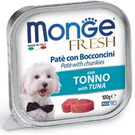 MONGE DOG FRESH Pate and chunkies with tuna 100gr