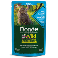 MONGE Cat BWILD Pouch Adult Anchovies/Vegetables