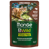 MONGE Cat BWILD Pouch Large Breed Buffalo/Vegetables