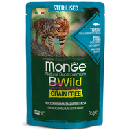 MONGE Cat BWILD Pouch Sterilised Tuna/Vegetables