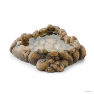 Exo Terra Corner Water Dish Medium – adăpătoare de colț pentru reptile, aspect de pietricele naturale