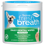 TropiClean Fresh Breath Finger Dental Wipes