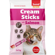 SANAL Cat Cream Sticks with Salmon 75g-5 sticks