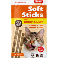 SANAL Cat Soft Sticks Turkey & Liver 3pcs