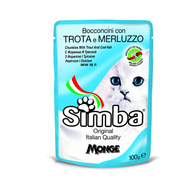 SIMBA CAT Pouches with trout and codfish 100gr
