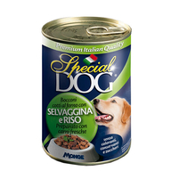 SPECIAL DOG Can Chunks with rice and wild games 400gr