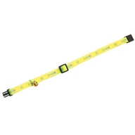 Zgardă din nylon CAT COLLAR YELLOW 30cm10mm