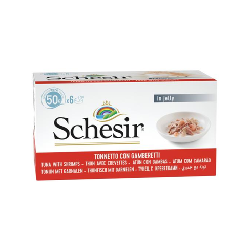 SCHESIR Cat can Tuna with Shrimps 6x50g