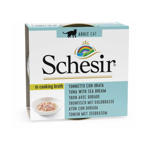 SCHESIR Cat can broth tuna with sea bream 70gr