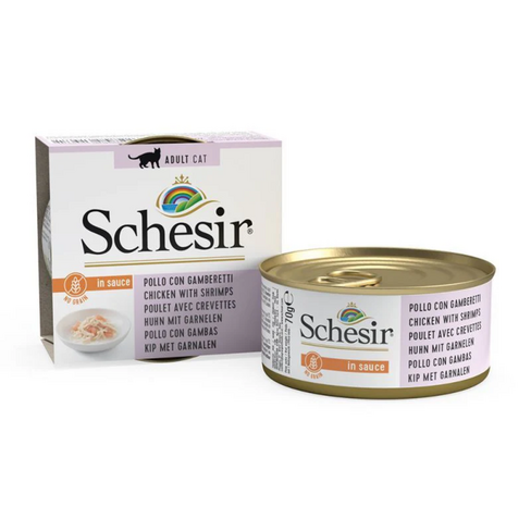 SHCHESIR Cat Can Broth Sauce Chicken with Shrimps 70gr
