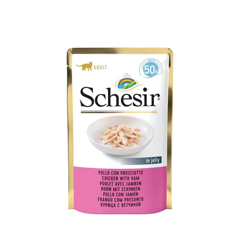 SCHESIR Cat Pouch Chicken With Ham Jelly 85gr