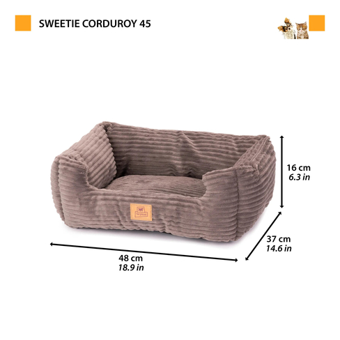 Лежак матерчатый SWEETIE Corduroy Dove Grey