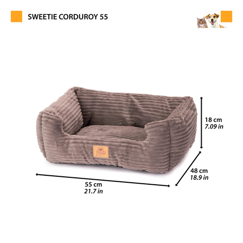 Лежак матерчатый SWEETIE Corduroy Dove Grey