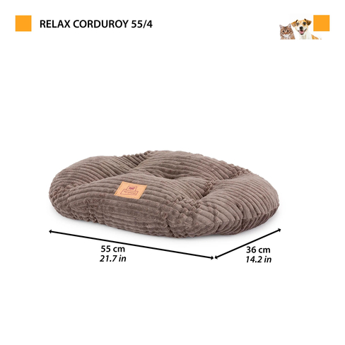 Pernă din bumbac Relax Corduroy Dark Grey