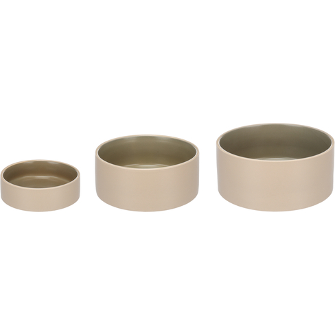 Миска керамическая Anca Round Beige/Green