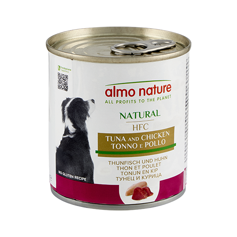 ALMO NATURE Dog HFC Can Natural Tuna and Chicken