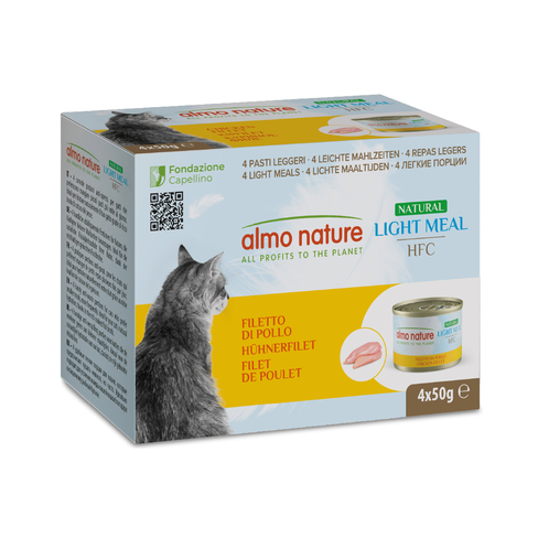 MEGA ALMO NATURE Cat HFC Can Chicken Fillet Pack 4x50g