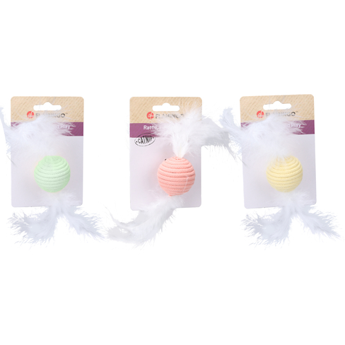 Игрушка мяч с перьями Poppy Several Colours