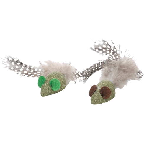 Jucarie pentru pisici Katti Mouse With Feathers