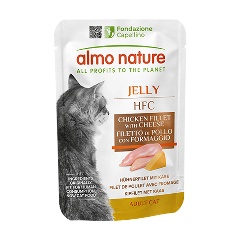 Almo Nature Cat HFC pouch jelly Chicken fillet and Cheese